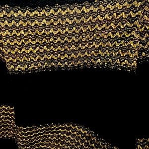 Structured black and gold skirt